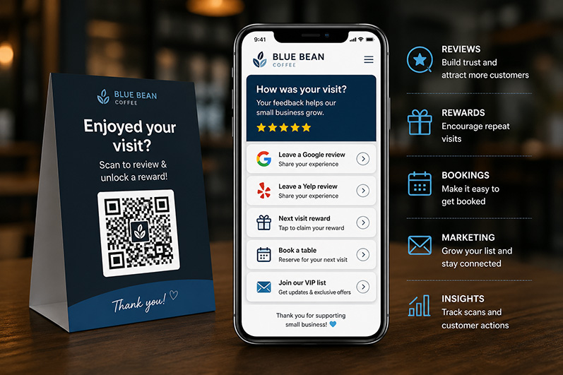 QRLink Mobile Landing Page
